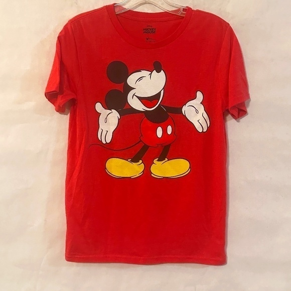 Disney Mickey Mouse Cartoon RedRed Short Sleeve T Shirt Tee - Picture 1 of 6